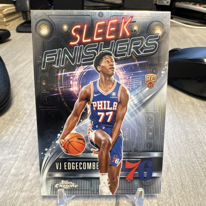 TOPPS CHROME VJ EDGECOMBE SLEEK FINISHERS SF-23 PHILADELPHIA 76ERS RC