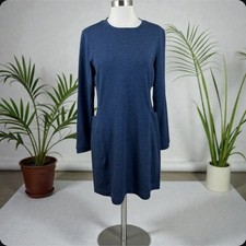 Title Nine Blue NBD French Terry Dress Stretch Activewear Pockets Size XL