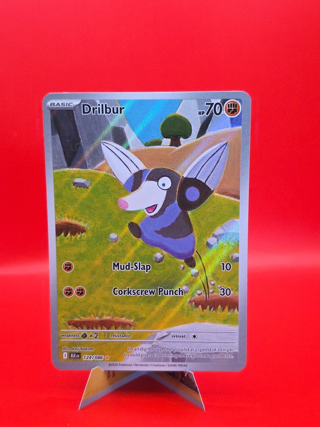 Pokemon SV: Black Bolt Drilbur - 124/086 - Illustration Rare 