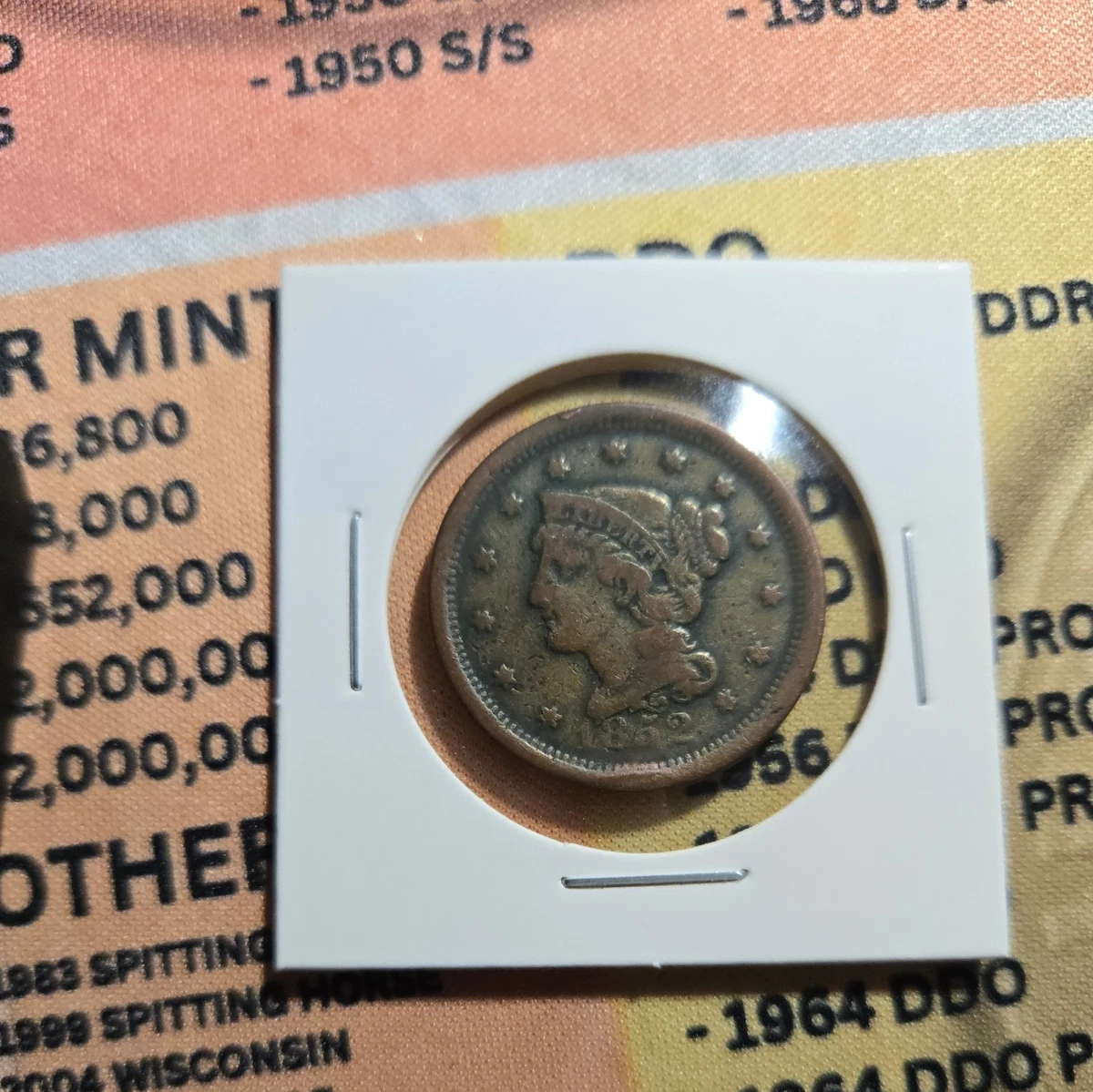 1852 Year Braided Hair Large Cents (1839-1857) for sale | eBay