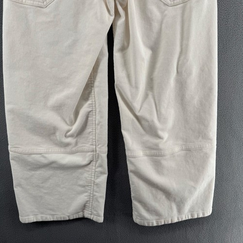 Pantalones cortos Everlane Way High de pana para jardinero 00 algodón blanco roto - Imagen 9 de 17