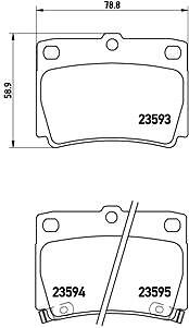 BREMBO P 54 026 Bremsbelagsatz, Scheibenbremse für MITSUBISHI,MITSUBISHI (BJC),M