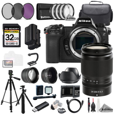 Nikon Z6 III + Z 24-200mm f/4-6.3 VR Lens +32GB+Ext Bat+9 PC Filtr-MEGA Kit