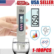 Handheld Water Quality Hardness Purity Digital LCD Meter 0-9990 PPM TDS TDS-3