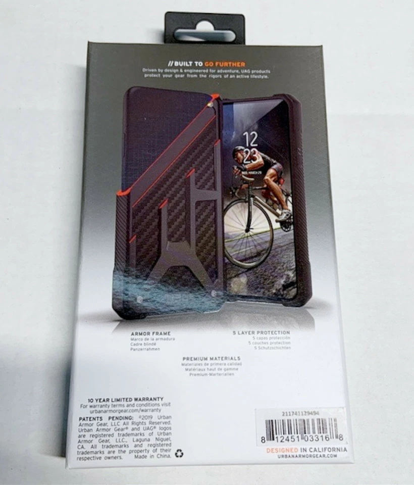 NUEVA UAG Urban Armor Gear Monarch Series Funda para Samsung Galaxy Note10 Negra/Roja Foto 2 de 4