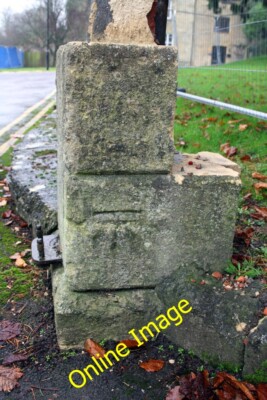 Photo 6x4 Benchmark on 'Penhurst'  gatepost Chipping Norton Ordnance Surv c2014