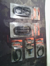 NEW! Allotment of 6 assorted sealed RadioShack Adapters and Audio Cables
