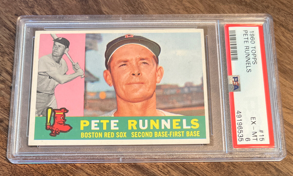 1960 Topps Baseball Card #15 Pete Runnels Vintage MLB