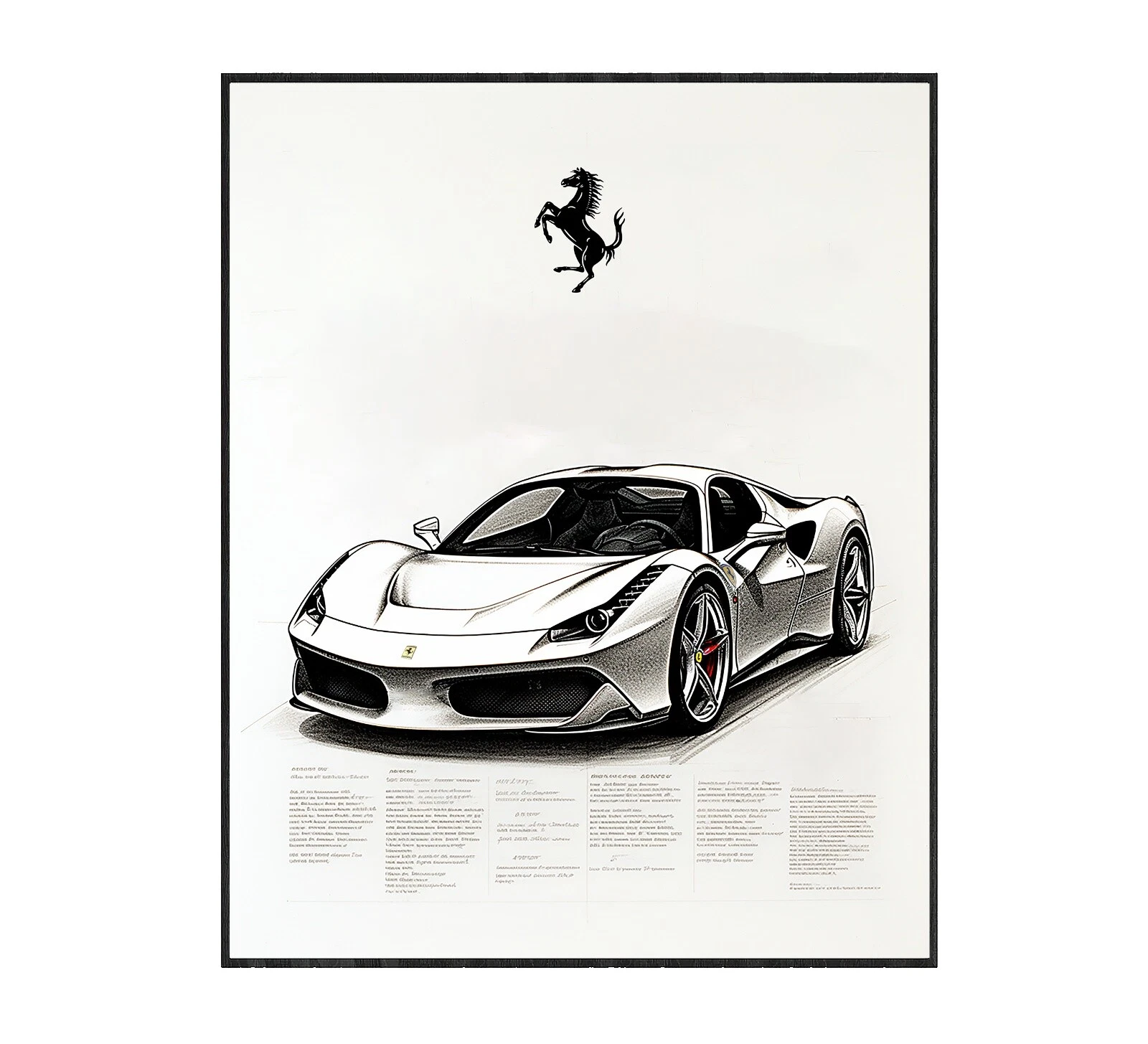 Pósters y estampados de decoración del hogar de autos deportivos