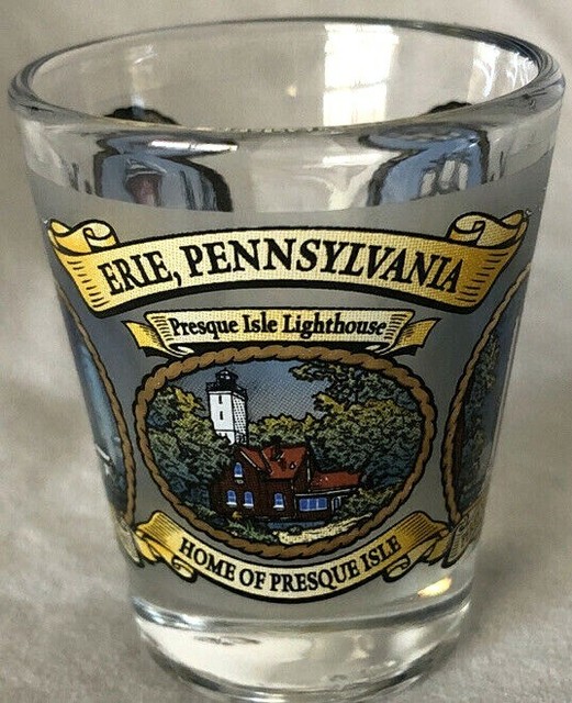 Erie Pennsylvania Attractions Souvenir Clear Shot Glass