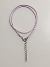 3Pcs Necklace Lot Faux Leather Lavender/light Purple Silver Clasp 18” Men Women. — photo 2