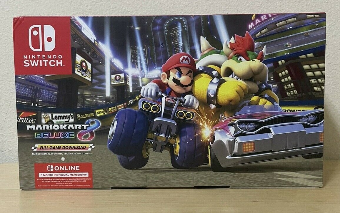 ✓ Nintendo Switch Mario Kart 8 Console Deluxe Neon Bundle - Fast