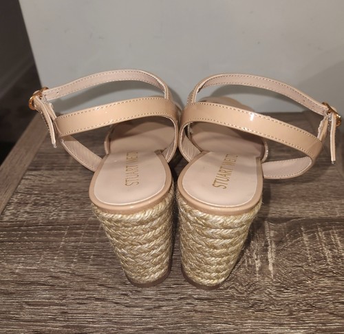 Stuart Weitzman Rosemarie Ankle Strap Espadrille Sandal Women Size 8.5 - Picture 5 of 9