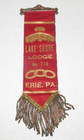 Vintage IOOF Odd Fellows Eye Ball Pin Badge Lake Shore Lodge Erie, PA Ribbon 718 — photo 2