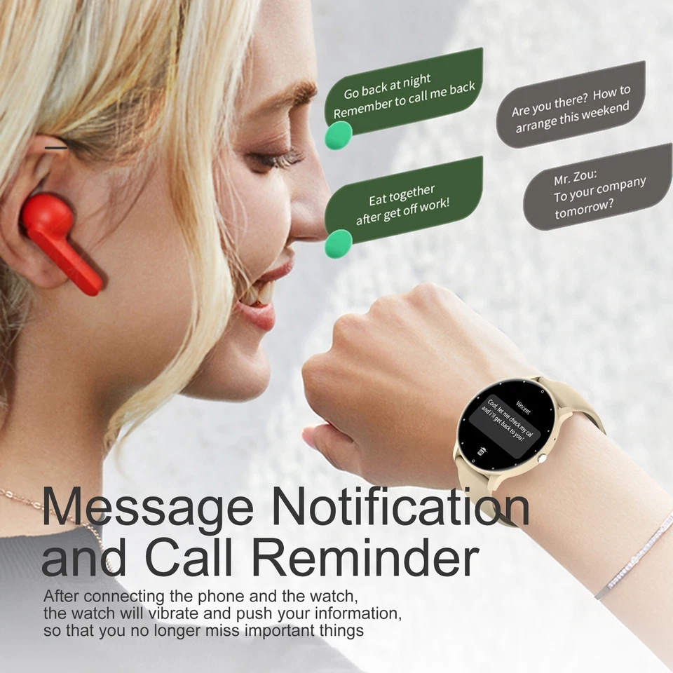 Reloj inteligente 2025 fitness ritmo cardíaco monitor de presión arterial pulsera impermeable Foto 4 de 4