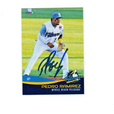 Pedro Ramirez 2023 Myrtle Beach Pelicans signed autograph baseball card e