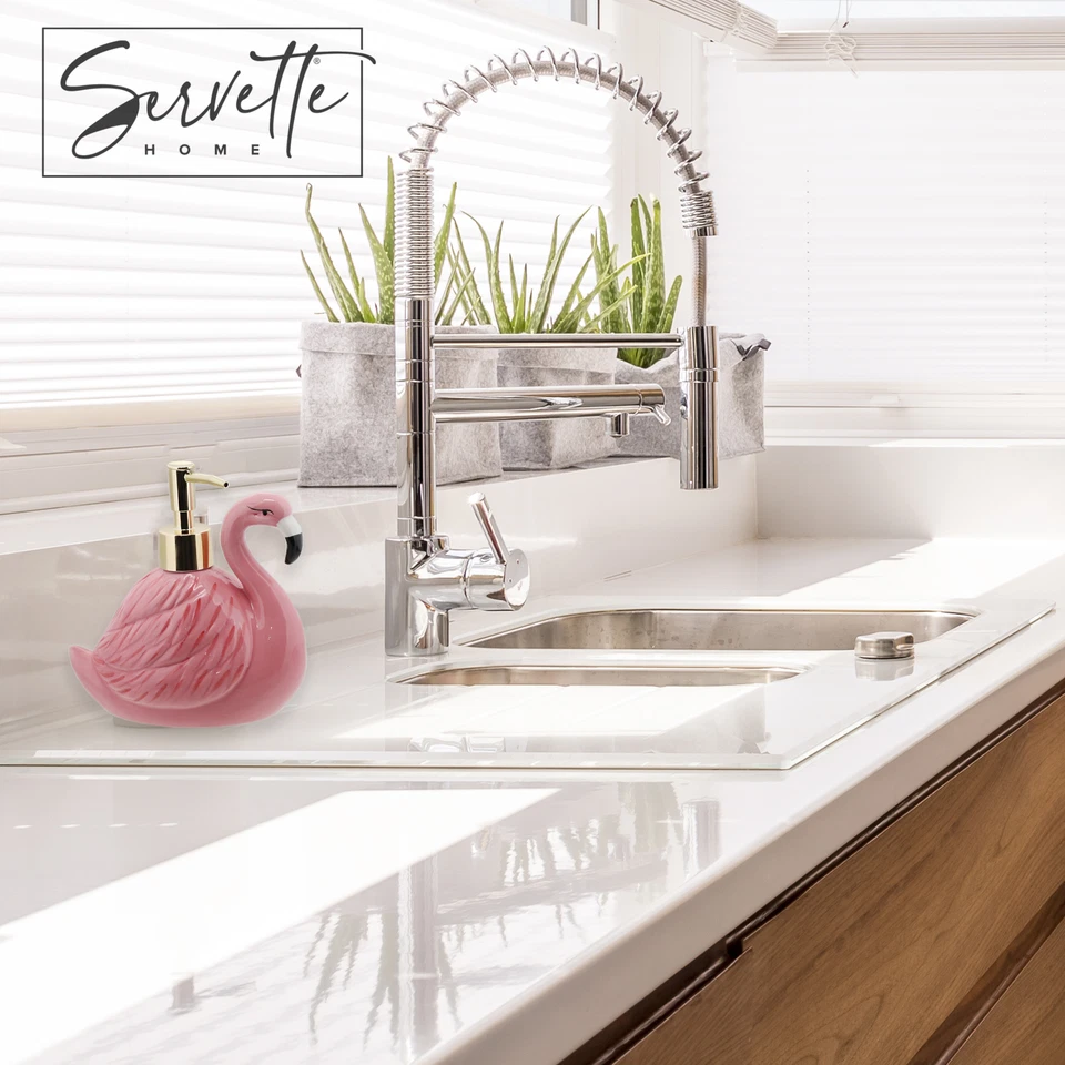 Flamingo Soap Dispenser with Pump for Bathroom or Kitchen Sink - Image 3 of 4