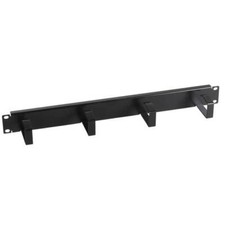 Kabelführungspanel Rangierpanel 1HE 19 Zoll Stahl Metall 4 Bügel schwarz RAL9005