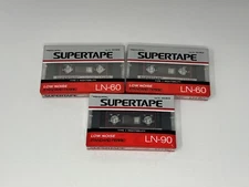 SEALED Lot Of 3 Realistic Supertape 2 LN-60 & 1 LN-90 Blank Cassette Tapes