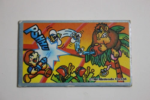 DONKEY KONG 3 1985 AMADA Vintage MENKO Card Famicom NES Nintendo Japan Retro!