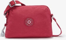 Kipling Women's Dafina Mini Bag Warm Ruby Pink Nylon Crossbody Purse 9"x6"x2"