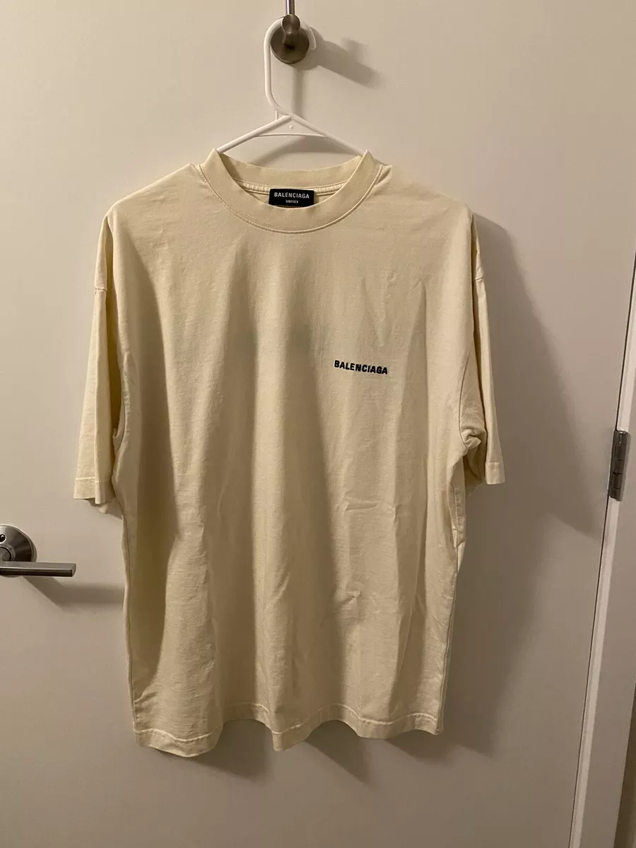 Men’s Balenciaga T Shirt White/Beige color Size Small