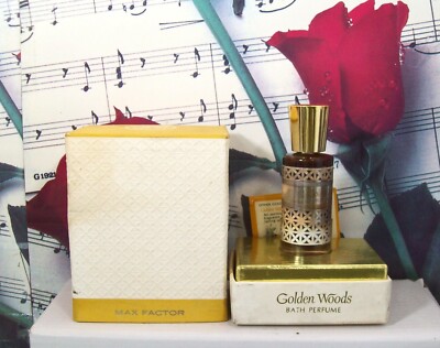 Max Factor Golden Woods Bath Perfume 0.5 FL. OZ. NWB