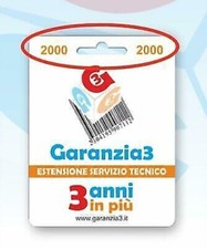 GARANTIE3 GR3-2000 EXTENSION GARANTIE SERVICE TECHNIQUE 3 ANS MAXIMAL 2000€