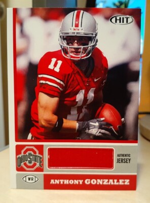 2007 SAGE Hit Anthony Gonzalez #AG Rookie Jersey OHIO STATE BUCKEYES