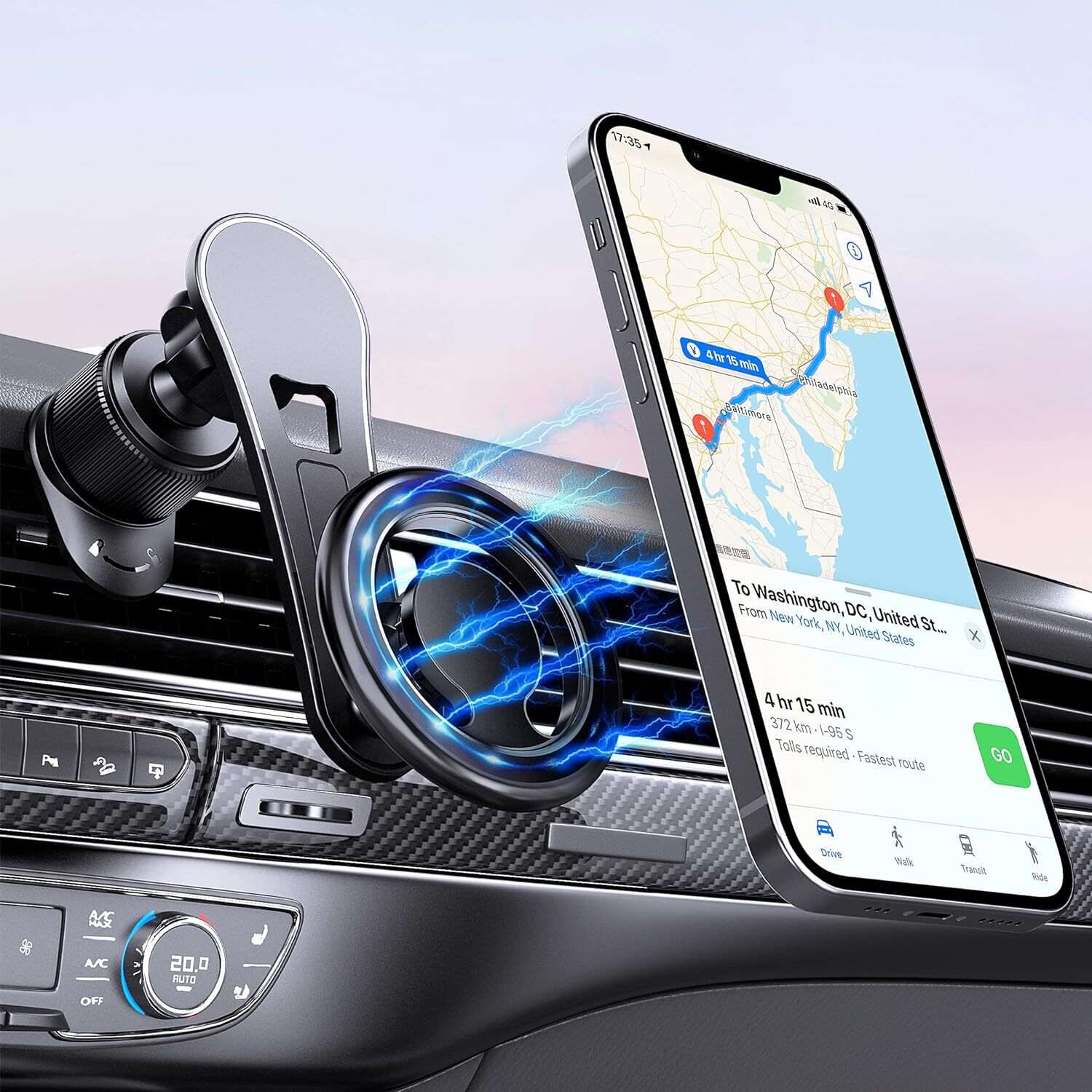 Car Vent Phone Mount Magnetic Phone Holder for iPhone 14 13 12 and Android