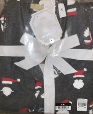 Pottery Barn Teen Cool Santa Holiday Organic Flannel Pajama Set SM / LG