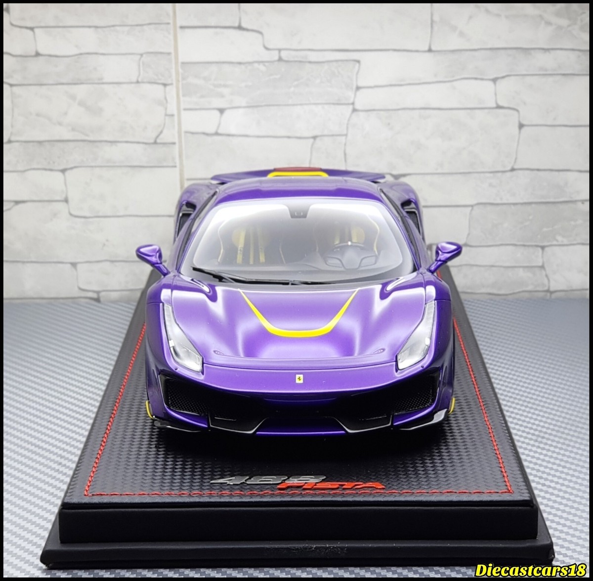 フェラーリ ミニカー 紫色 488pista 1/18 MR Ferrari 488 Pista Purple 03/20 Pcs | eBay