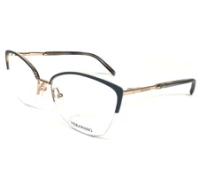 Vera Wang Eyeglasses Frames V597 SL Slate Rose Gold Cat Eye Half Rim 53-16-135