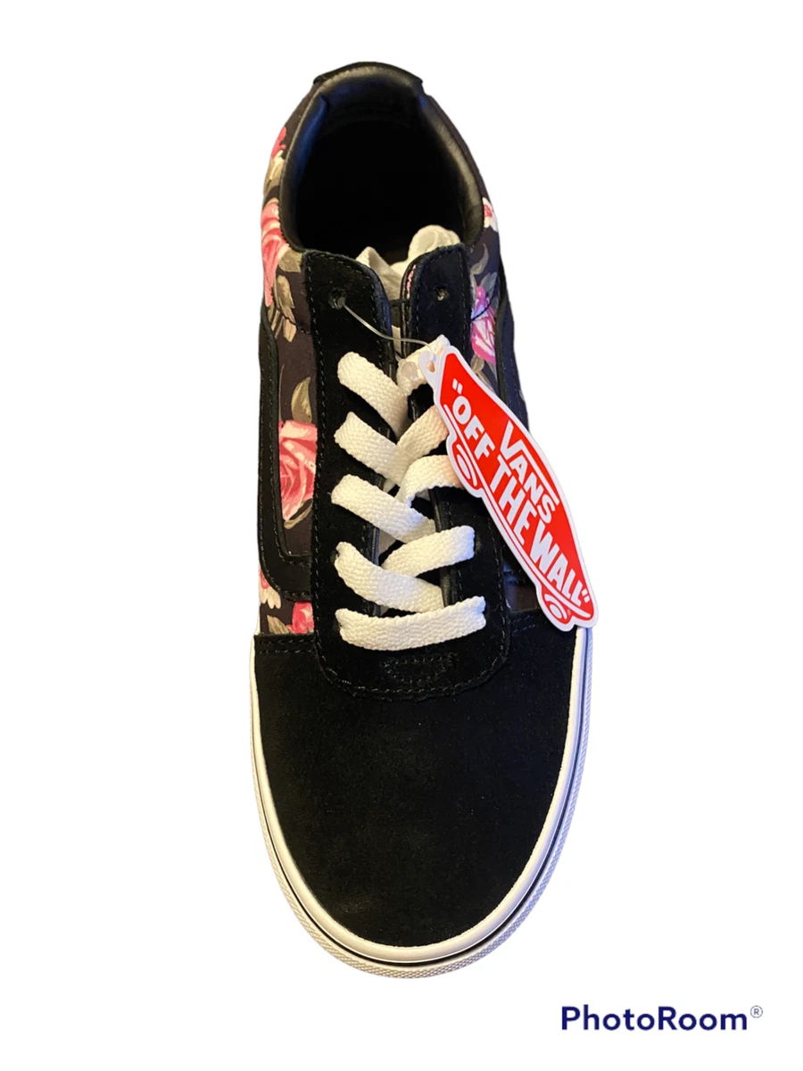 Black vans top with roses uk