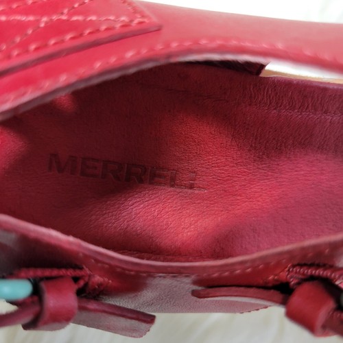 Merrell Roam Buckle Red Chili Platform Sandal Womens Size 7 Performance Footwear - Picture 9 of 9