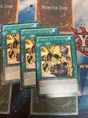 YUGIOH - March Towards Ragnarok x3 - Rare - GERMAN - STOR - 1st ed - PlaySet