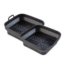 Tower Square Air Fryer Trays, 2 Piece, Dishwasher Safe, Silicone Liners T843092
