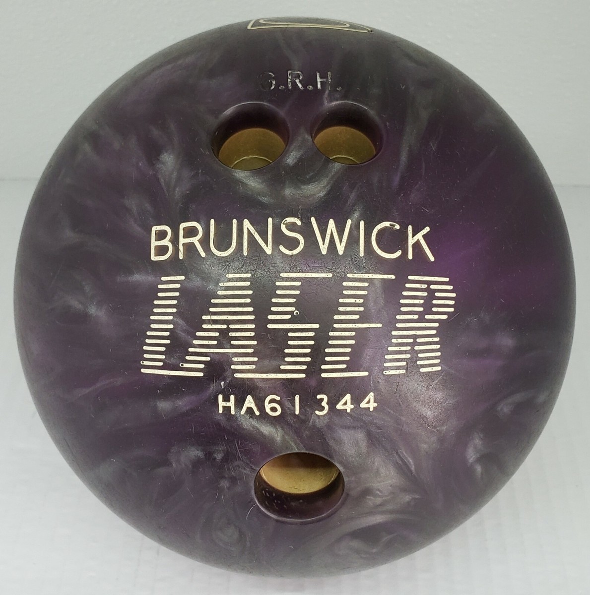 BRUNSWICK LASER PURPLE SWIRL BOWLING BALL 13 LBS .7 OZ. | eBay