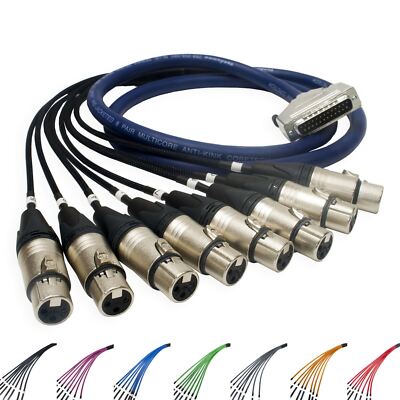 25 Pin D Sub auf Buchse XLR Kabel. Serial db-25 Van Damme TECHFLEX Coloured Braid