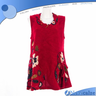 Abito donna invernale in lana effetto lana cotta smanicato etnico DIABI003  | eBay