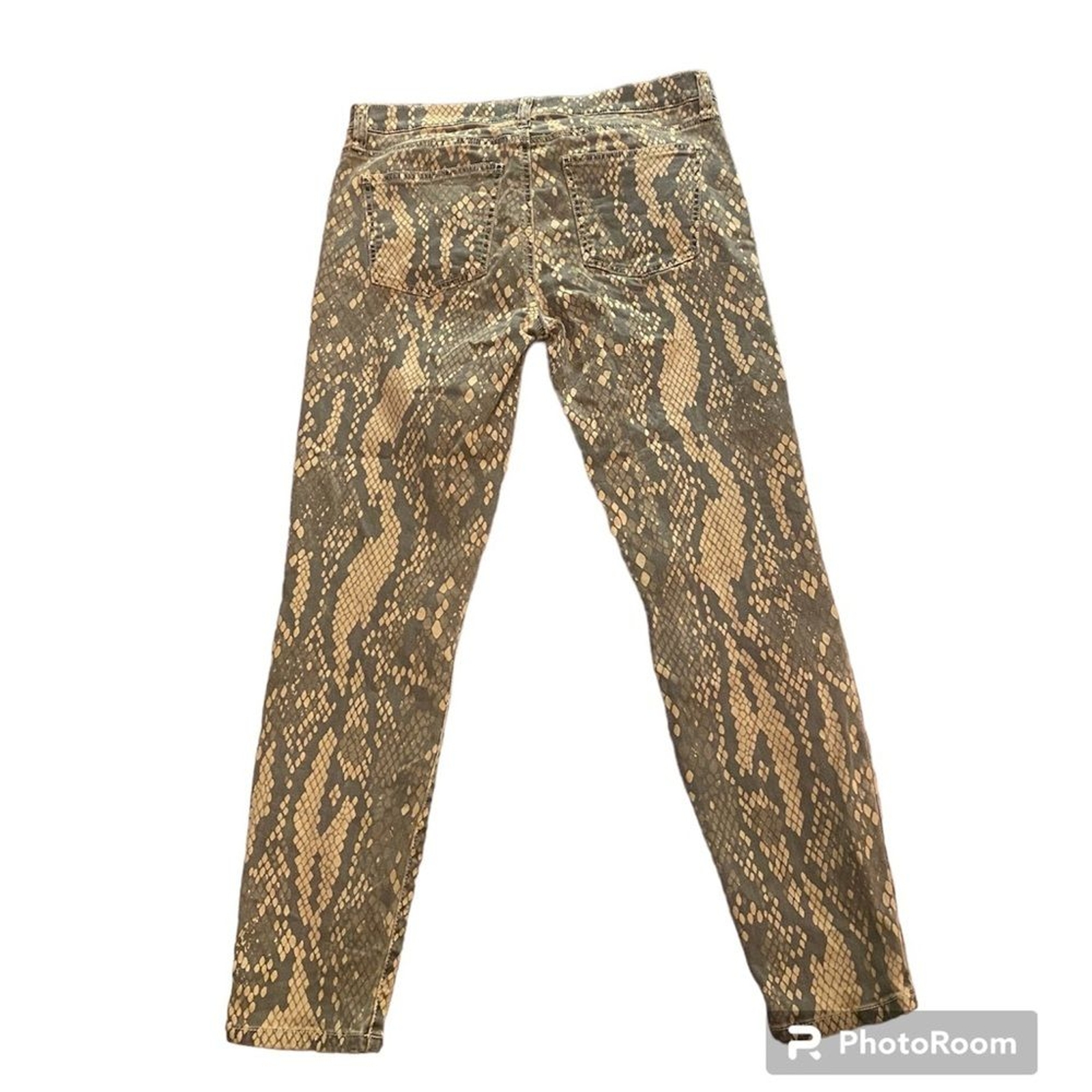 Current/Elliot yellow python skinny jeans - image 9