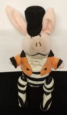 Olivia The Pig Plush Tuxedo Black White Stripe Bow tie top hat 7" Gund 04Q101