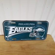 Vintage Philadelphia Eagles Plastic License Plate, Made In USA!