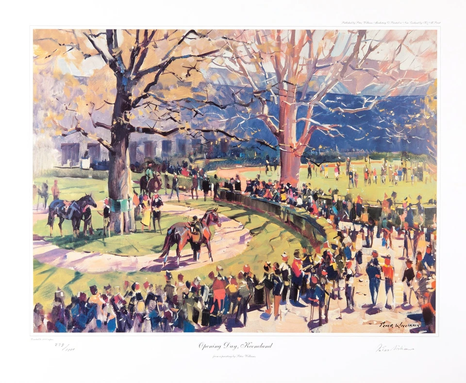 Equine Equestrian Prints by New Zealand Artist Peter Williams-Opening Day