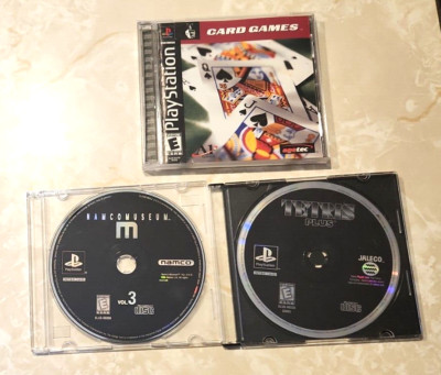 Lot of Playstation PS1 Namco Museum Vol. 3 Tetris Plus Card Games