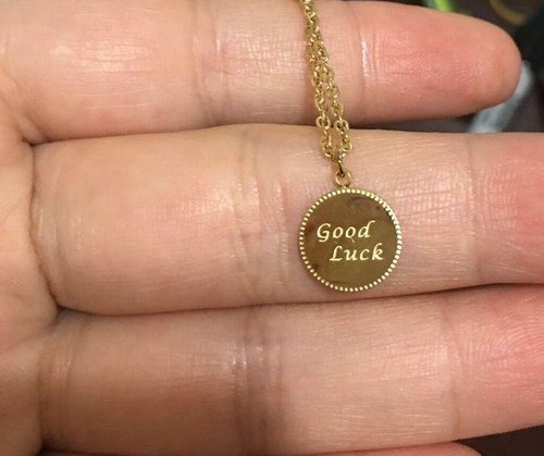 Round Gold Coin Necklace 16 