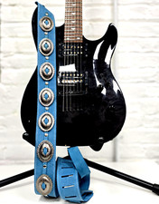 Blue Horse Genuine Leather Navajo Thunder Bird Concho Guitar Strap USA Made