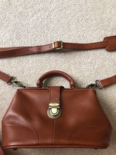 London Sage Brown Luxury Leather Crossbody Handbag - Tan - Stored Not Used