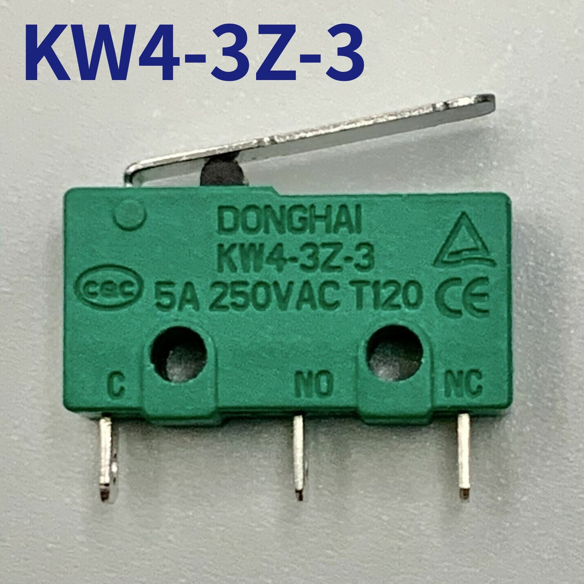 1PCS DONGHAI KW4-3Z-3 Micro Switch 3 Pins COM and NO 5A 250V T120