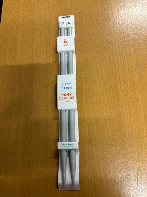 Pony Knitting Needle`s  30cm x 10 mm (Pair)